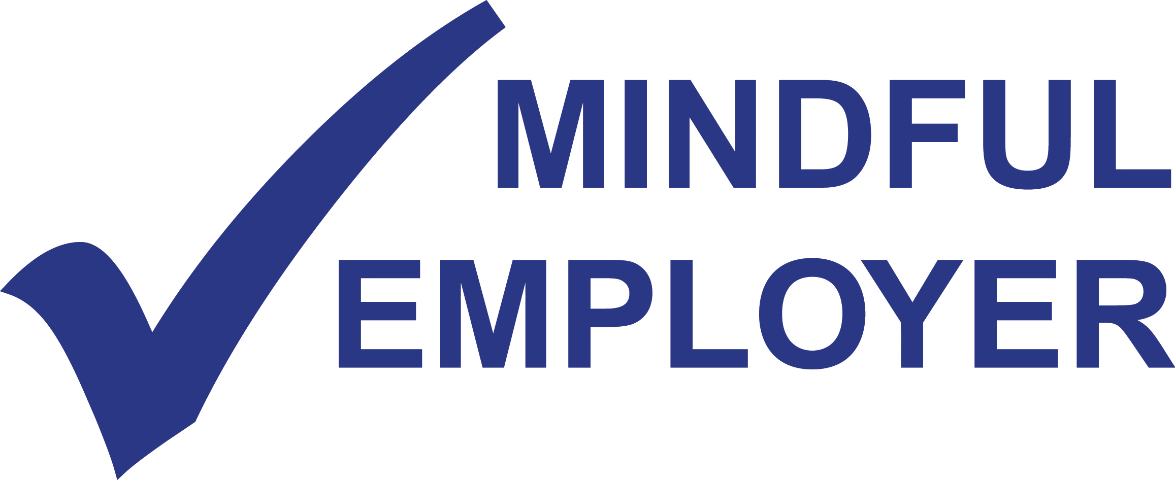 Mindful Employer logo with blue tick and Mindful Employer text